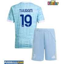 Juventus Khephren Thuram #19 Auswärts Trikotsatz Kinder 2025-26 Kurzarm (+ Kurze Hosen)